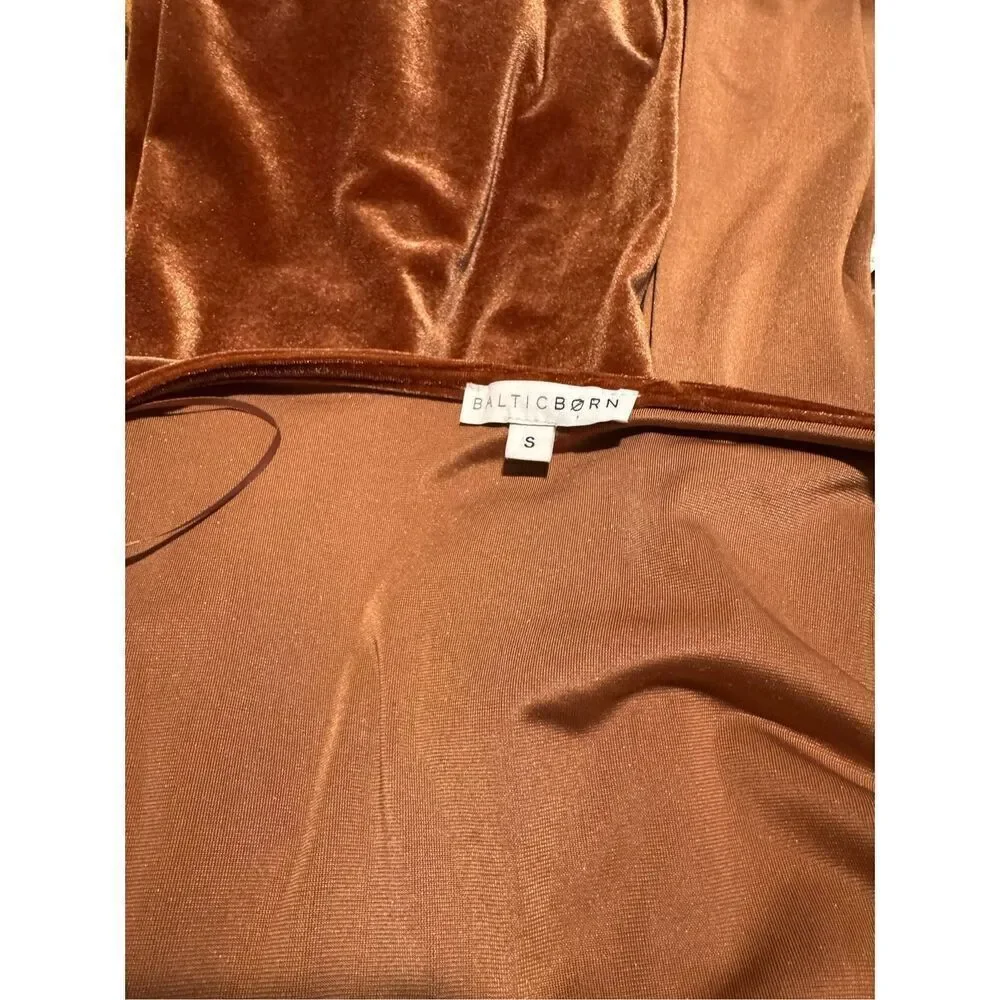 Baltic Born Megan Velvet wrap maxi dress S